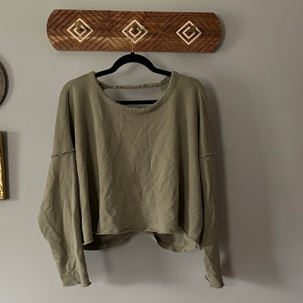 Aerie Sage Green Relaxed Sweatshirt